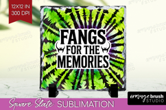 Sarcastic Halloween Quote Slate PNG - Tie Dye Square Slate Product Image 1