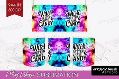 Sarcastic Halloween Quote Mug Wrap - Tie Dye Mug PNG Product Image 1