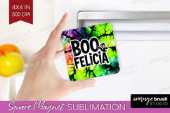 Sarcastic Halloween Quote Magnet Sublimation - Tie Dye PNG Product Image 1