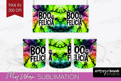 Sarcastic Halloween Quote Mug Wrap - Tie Dye Mug PNG Product Image 1