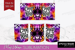Sarcastic Halloween Quote Mug Wrap - Tie Dye Mug PNG Product Image 1