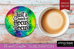 Sarcastic Halloween Quote Round Coaster - Tie Dye Coaster Product Image 1