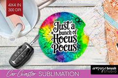 Sarcastic Halloween Quote Car Coaster - Tie Dye Coaster PNG Product Image 1