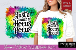 Sarcastic Halloween Quote Square Tshirt Background - Tie Dye Product Image 1