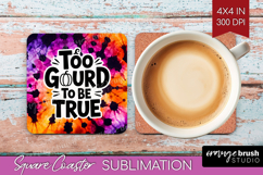 Sarcastic Halloween Quote Square Coaster - Tie Dye Coaster Product Image 1