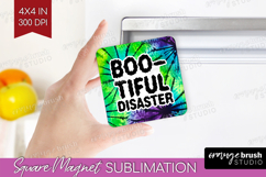 Sarcastic Halloween Quote Magnet Sublimation - Tie Dye PNG Product Image 1
