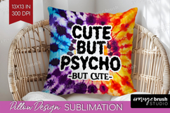 Sarcastic Halloween Quote Pillow Sublimation - Tie Dye Cover Product Image 1