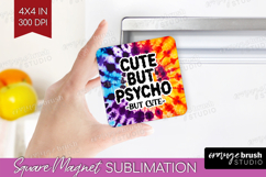 Sarcastic Halloween Quote Magnet Sublimation - Tie Dye PNG Product Image 1