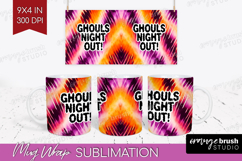 Sarcastic Halloween Quote Mug Wrap - Tie Dye Mug PNG Product Image 1