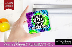 Sarcastic Halloween Quote Magnet Sublimation - Tie Dye PNG Product Image 1