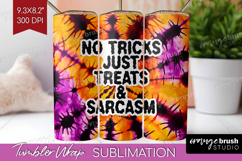 Sarcastic Halloween Quote Tumbler Wrap - Tie Dye Tumbler PNG Product Image 1