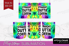 Sarcastic Halloween Quote Mug Wrap - Tie Dye Mug PNG Product Image 1