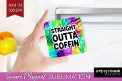Sarcastic Halloween Quote Magnet Sublimation - Tie Dye PNG Product Image 1