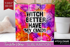 Sarcastic Halloween Quote Tumbler Wrap - Tie Dye Tumbler PNG Product Image 1