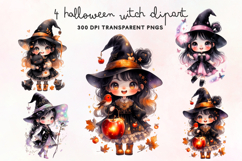 Halloween Witch Clipart PNG Product Image 1