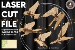 Laser Cut Bird Ornaments Bundle - Set of 5 Product Image 1