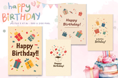 Happy Birthday Card Printable Flower Greeting Gift Card_1 Product Image 1