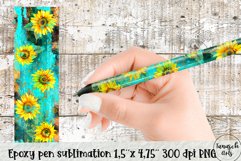 watercolor sunflowers epoxy pen wrap sublimation bundle Product Image 2