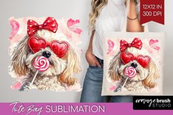 Havanese Valentine Tote Bag Valentines Day Tote Bag PNG Product Image 1
