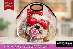 Havanese Valentine Lunch Bag Valentines Day Lunch Bug PNG Product Image 1