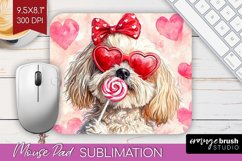 Havanese Valentine Mouse Pad Sublimation Valentines Day Product Image 1