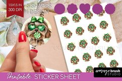 Havanese St. Patricks Day Dog Round Sticker Dog Printable Product Image 1