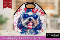 Havanese Dog Lunch Bag 4th Of July Lunch Bug PNG Sublimation Product Image 1