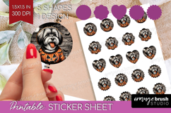 Havanese Dog Round Sticker Halloween Printable Sticker Sheet Product Image 1