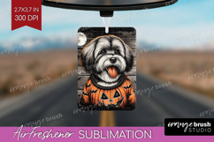Havanese Dog Air Freshener PNG Halloween PNG Sublimation Product Image 1