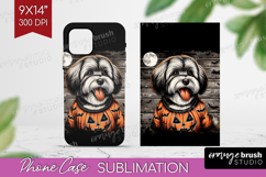 Havanese Dog Phone Case PNG Halloween Case PNG Sublimation Product Image 1