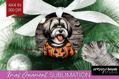 Havanese Dog Ornament PNG Halloween PNG Sublimation Product Image 1