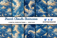 Heart Clouds Staircase Heaven Memorial JPG Product Image 1