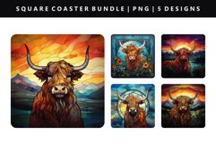 Square Coaster Design | Square Coaster PNG Bundle Product Image 4