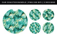 Alcohol Ink Keychain And Car Coaster Sublimation Design Product Image 1