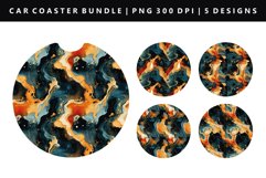 Alcohol Ink Keychain And Car Coaster Sublimation Design Product Image 1