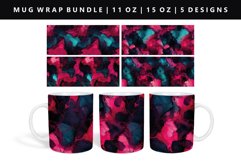 Alcohol Ink 11oz, 15oz Mug Sublimation | Mug Wrap PNG Product Image 1