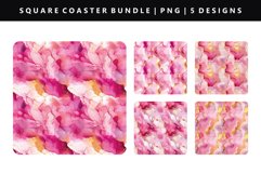 Alcohol Ink Square Coaster Design | Square Coaster PNG Product Image 1