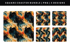 Alcohol Ink Square Coaster Design | Square Coaster PNG Product Image 1