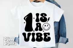 1 Is A Vibe SVG - 1st Birthday Retro - One Birthday Boy PNG Product Image 3