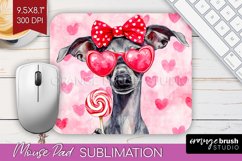 Italian Greyhound Valentine Mouse Pad Sublimation Valentines Product Image 1