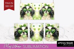 Japanese Chin St. Patricks Day Dog Mug Wrap Dog Mug PNG Product Image 1