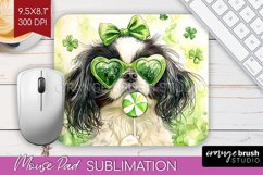 Japanese Chin St. Patricks Day Dog Mouse Pad Sublimation Dog Product Image 1