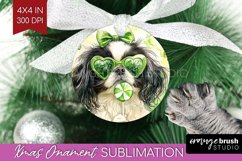 Japanese Chin St. Patricks Day Dog Ornament PNG Dog PNG Product Image 1