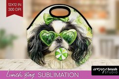 Japanese Chin St. Patricks Day Dog Lunch Bag Dog Lunch Bug Product Image 1