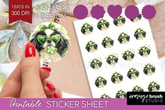 Japanese Chin St. Patricks Day Dog Round Sticker Dog Sticker Product Image 1