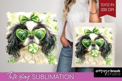 Japanese Chin St. Patricks Day Dog Tote Bag Dog Tote Bag PNG Product Image 1