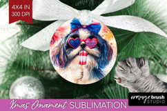 Japanese Chin Dog Ornament PNG 4th Of July PNG Sublimation Product Image 1