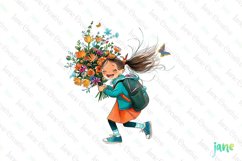 Joyful Young Girl Sublimation Clipart Product Image 1