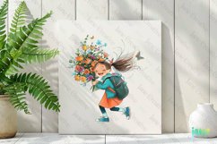 Joyful Young Girl Sublimation Clipart Product Image 2