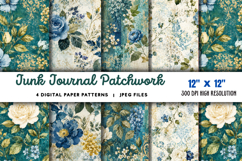 Junk Journal Patchwork Backgrounds JPG Product Image 1